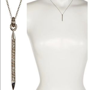 💎🆕 ADORNIA Champagne Diamond Spike Necklace 0.10 ctw